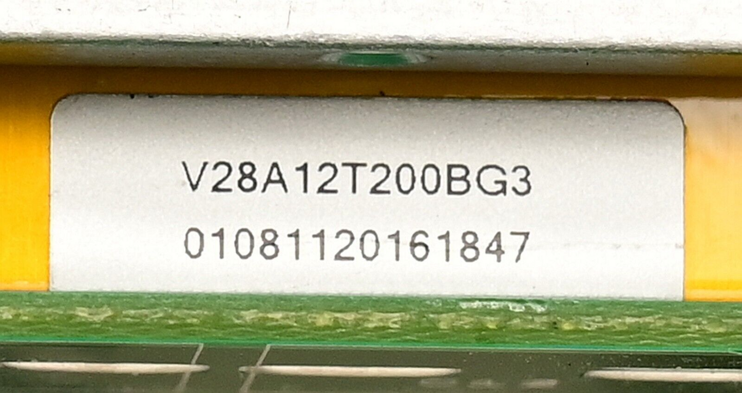 VICOR V28A12T200BG3 Isolated DC/DC Converter 9-36V to 12V 200W w/ Capacitor PCB