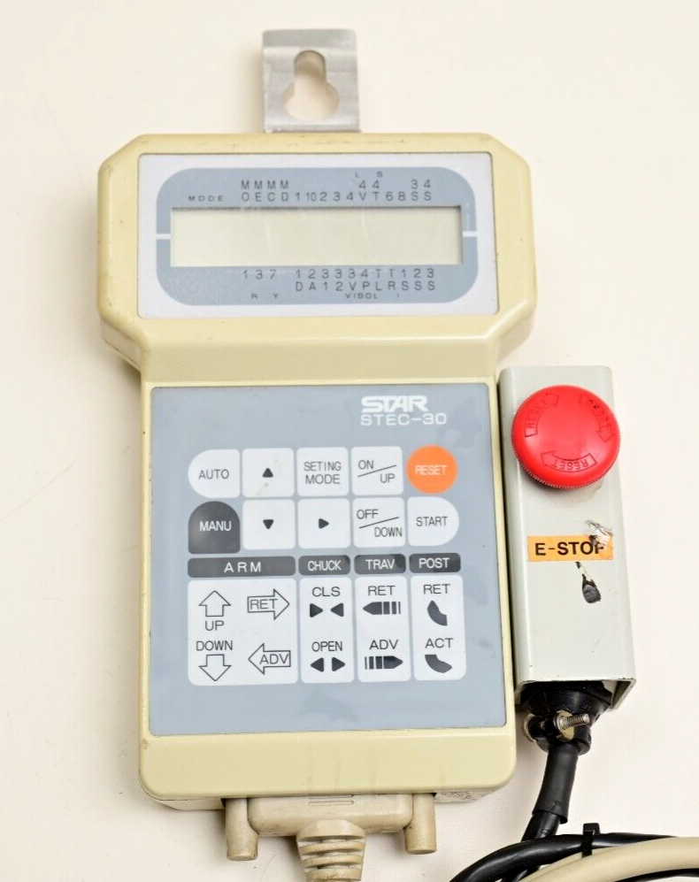 Star Seiki STEC-30 Robotic Teaching Pendant with E-STOP Switch Untested