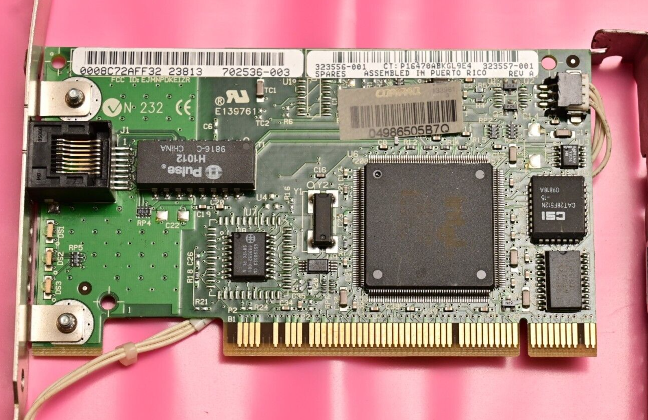 Lot of 6 Ethernet NIC Cards PCI PCIe Various Brands 3COM Broadcom Untested