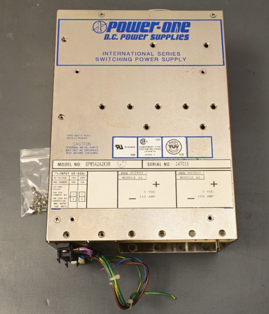Power-One SPM5A2A2KHR DC Power Supply Chassis Empty As-Is 1500W 2x5V@150A 300VDC