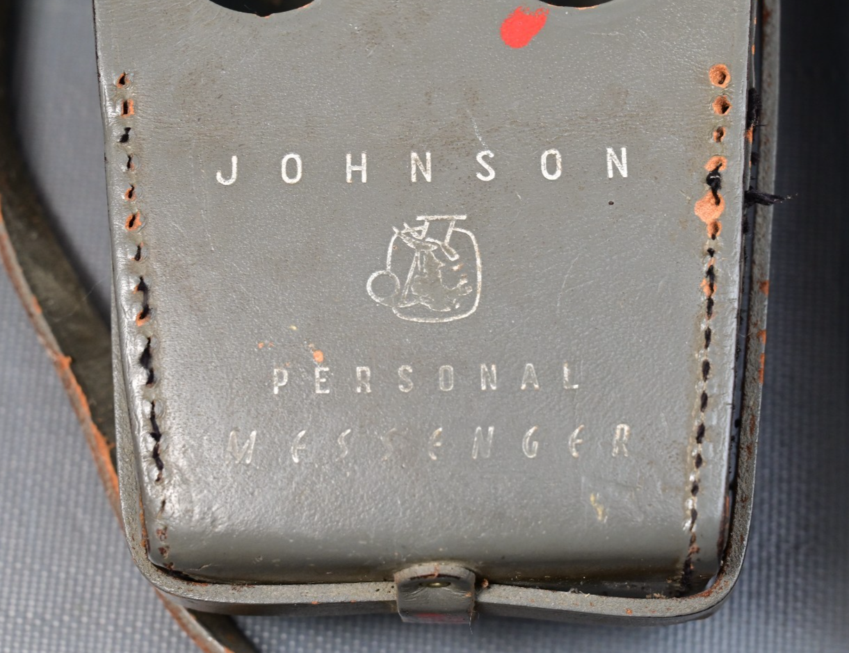 Vintage Walkie Talkie Johnson Personal Commmunicator 1950s/1960s Leather Case