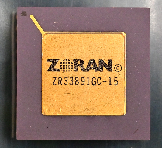 Vintage Gold Ceramic IC Zoran ZR33891GC-15 CMOS Processor-Based Digital Filter