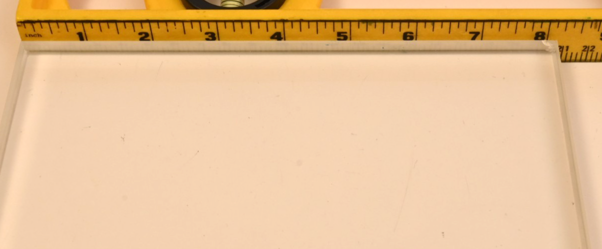 ~8" x ~7" x 0.6" Beveled Tempered Glass Finnigan TSQ7000 Mass Spectrometer Cover