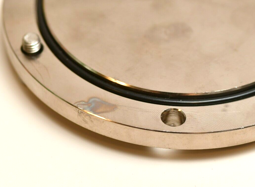 High Vacuum Port Cover & 2-pc Conflat Flange w/ Hardware 120mm Stainless Chamber