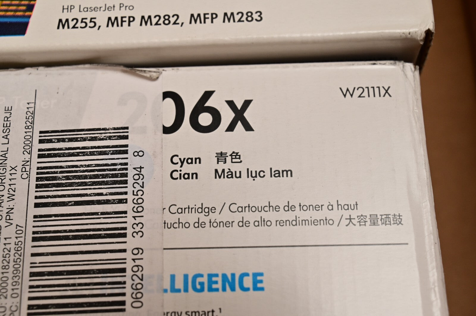 HP Laserjet 206X Black & 3-Color Toner EMPTY Toner Cartridges Genuine *EMPTY*