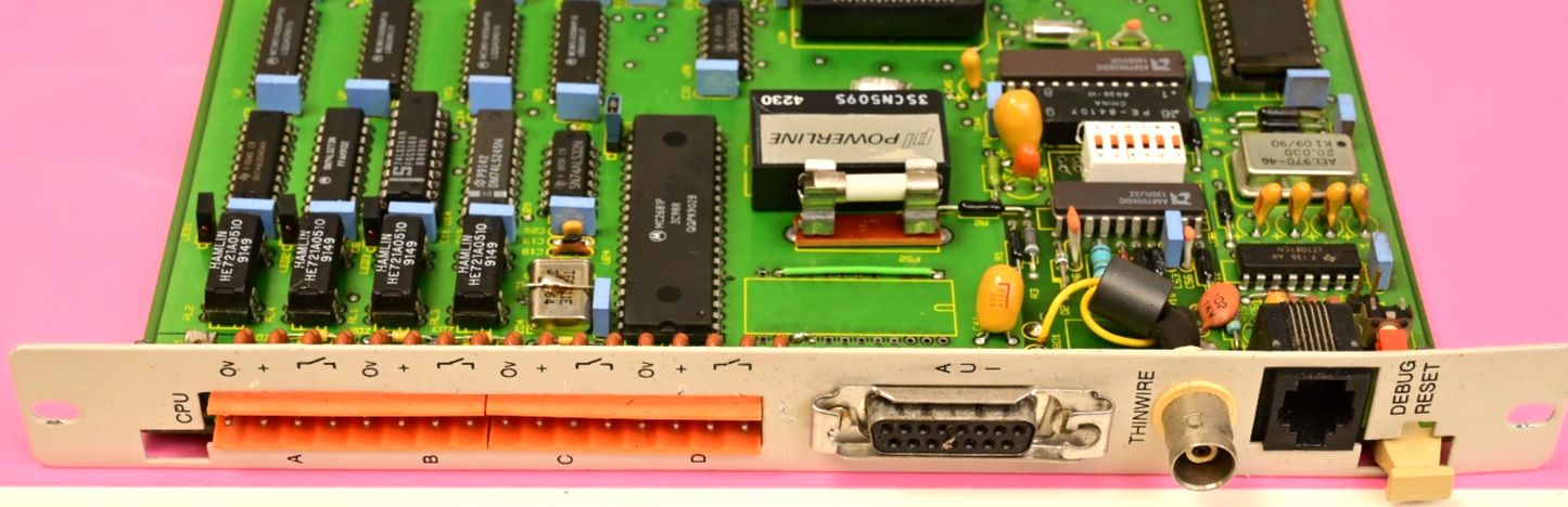 VG Data Systems CPU/Lan PC Board Vintage ICs AM7990PC/80 AMD N80186-10 EPROMs