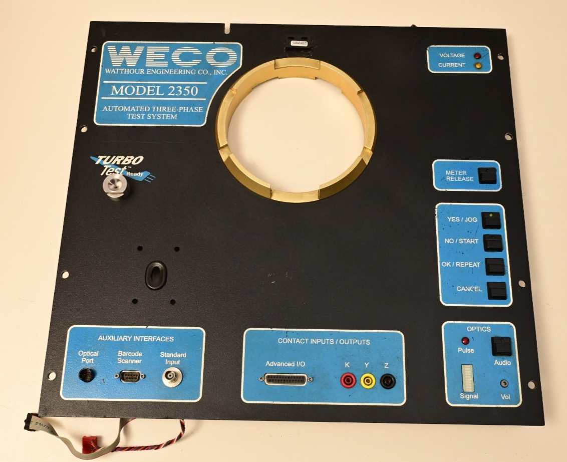 Watthour WECO 2350R Front Panel w/ Meter Port Switches Connectors PB013200 PCB