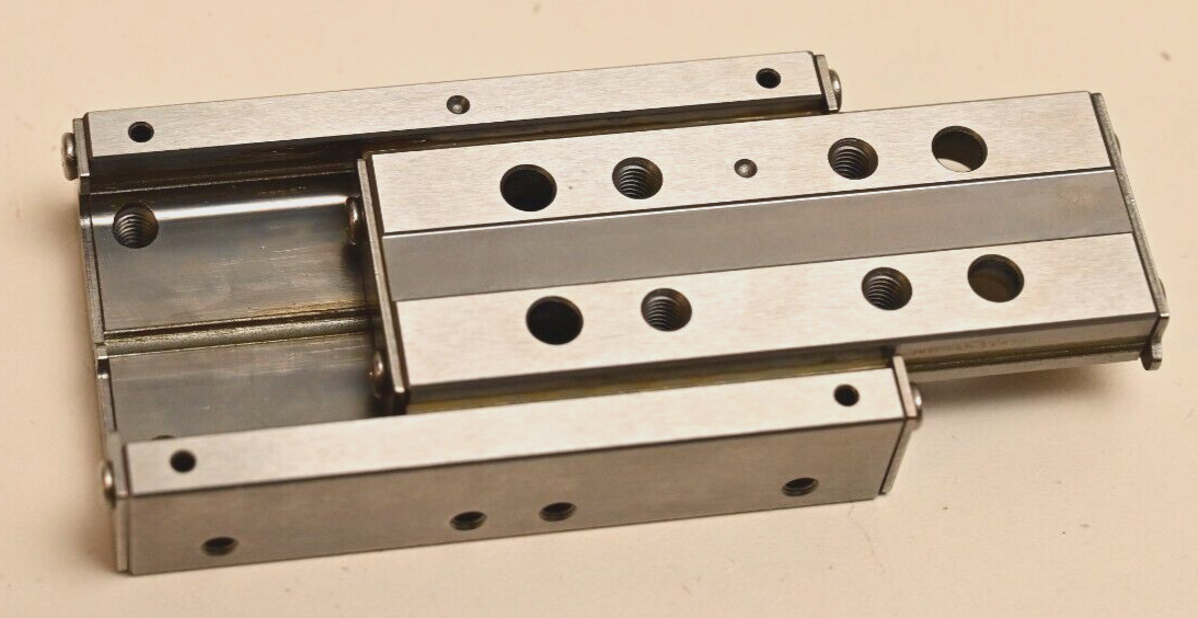 Impulse Way Precision Linear Stage/Bearing 2-Way Motion ~50mm Travel Stainless