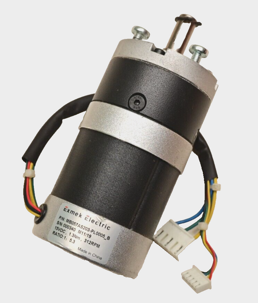 Exmek Electric DC Motor MB057AS203 15V 1.4Nm 312RPM 1:5.3 Gearhead AirSpace G6