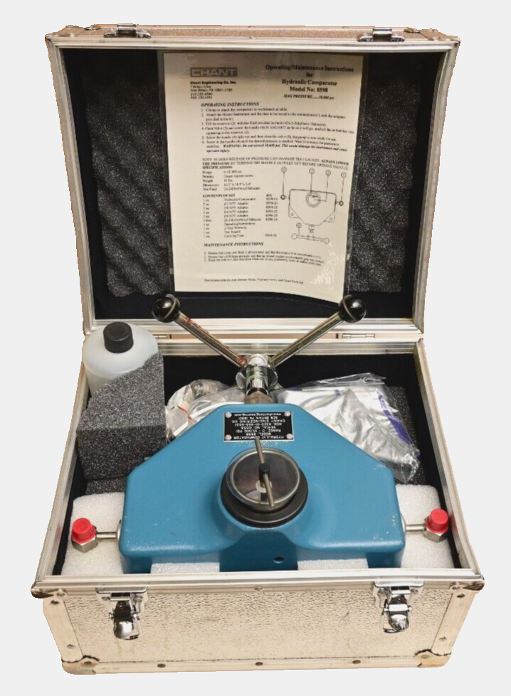 CHANT Engineering Hydraulic Comparator Model 8598 10,000 PSI Military Surplus