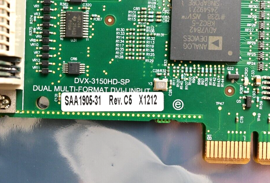AMX DVX-3150HD-SP Dual Multi-Format DVI-I Input Card SAA1905-31 DVX-3155HD-SP