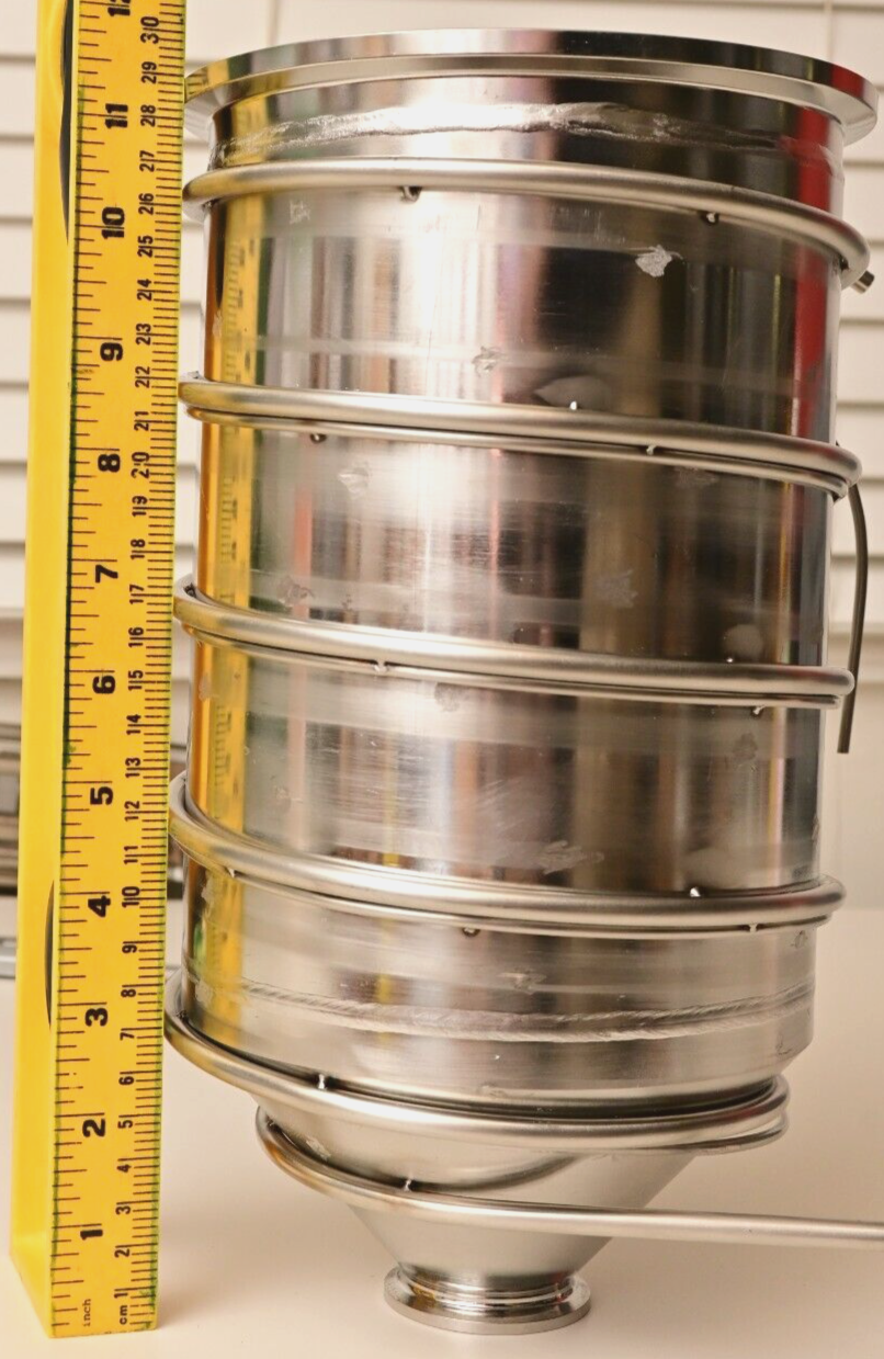 4L Stainless Chilling Vessel Reducer 6" to 1.5" Flange Sanitary Condenser Coil