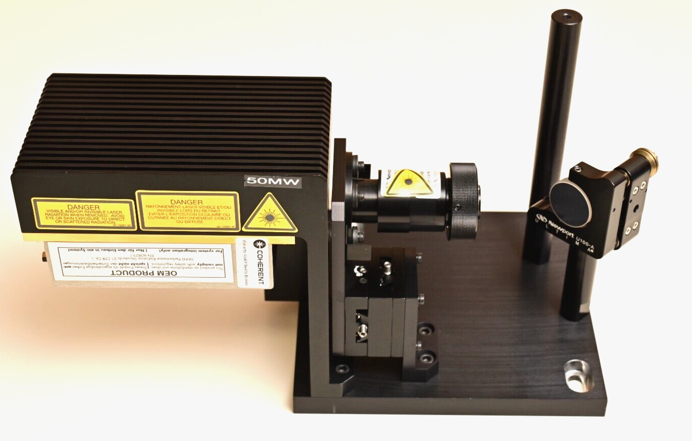 Coherent Sapphire 488-50 Laser Newport M-DS40 Stage U100-A Mirror Beam Expander