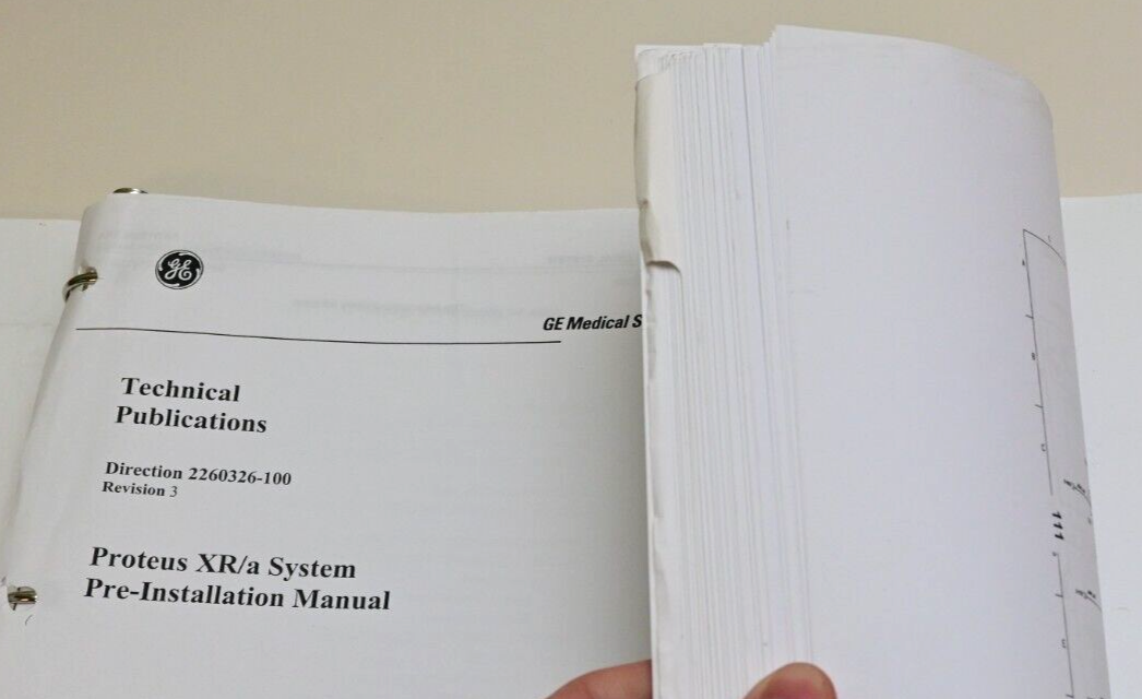 GE Proteus X-Ray XR/a System Service and Pre-Installation Manuals w/ Schematics