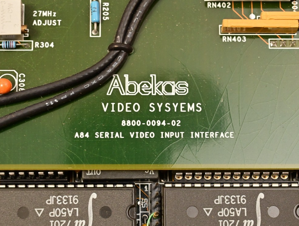 Abekas Video Systems A84 Serial Video Input Interface Sony SBX1602 IDT 7201LA50P