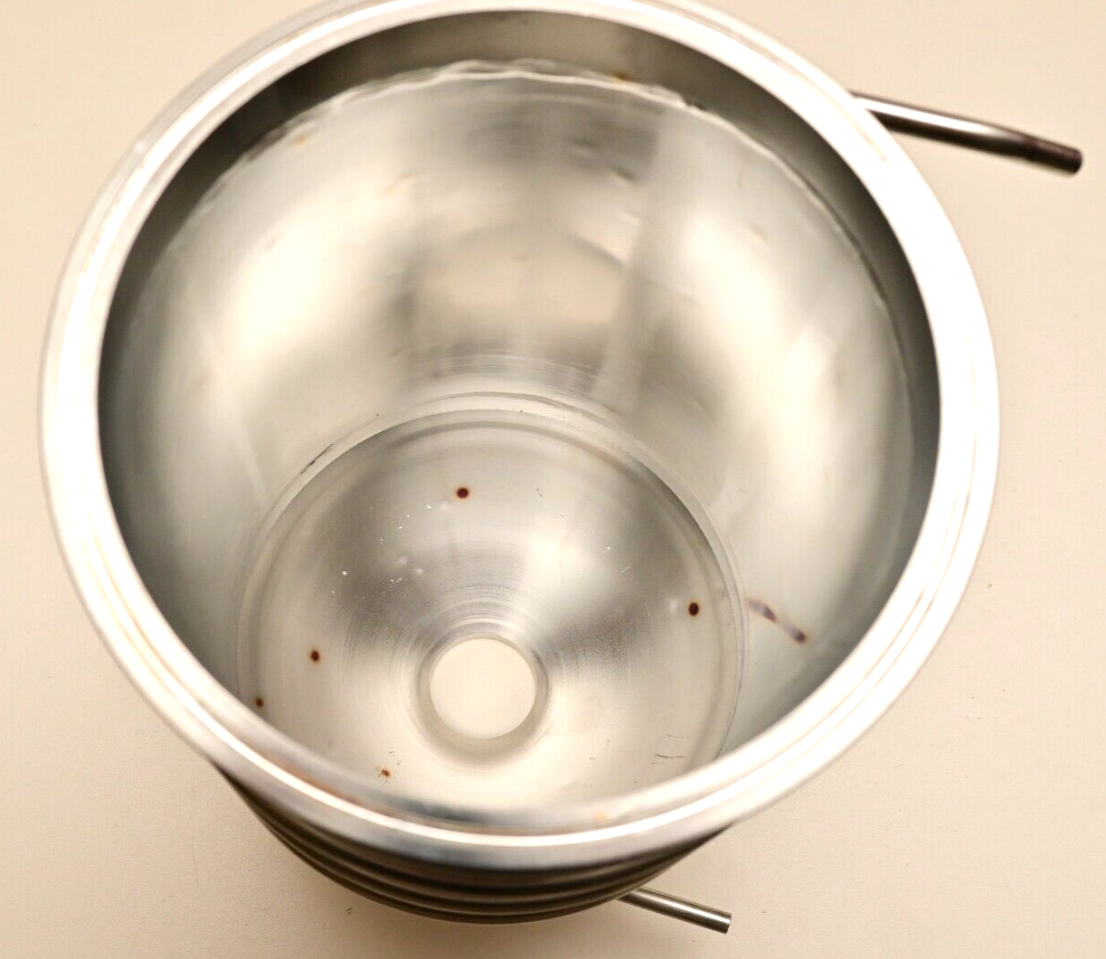 4L Stainless Chilling Vessel Reducer 6" to 1.5" Flange Sanitary Condenser Coil