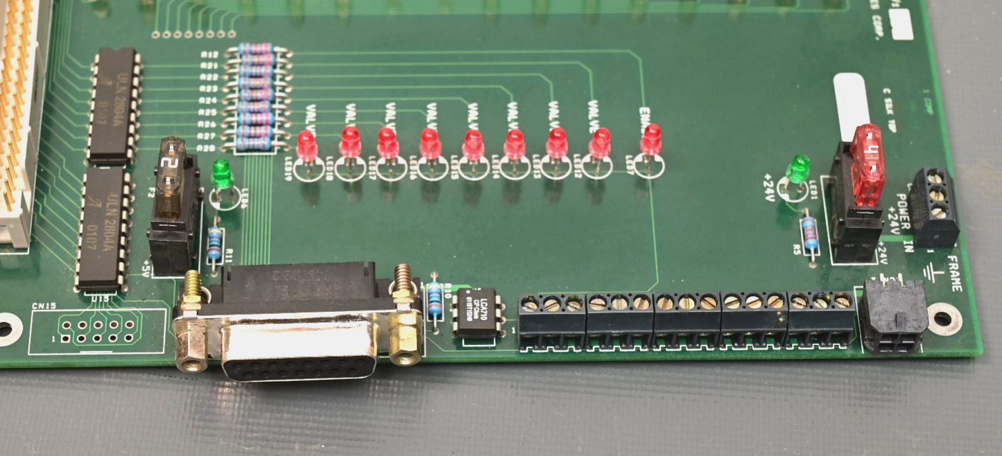 Aurora Biosciences Sensor/Power Board QTY w/ 16 NEC 2501 Optocouplers I/O Board