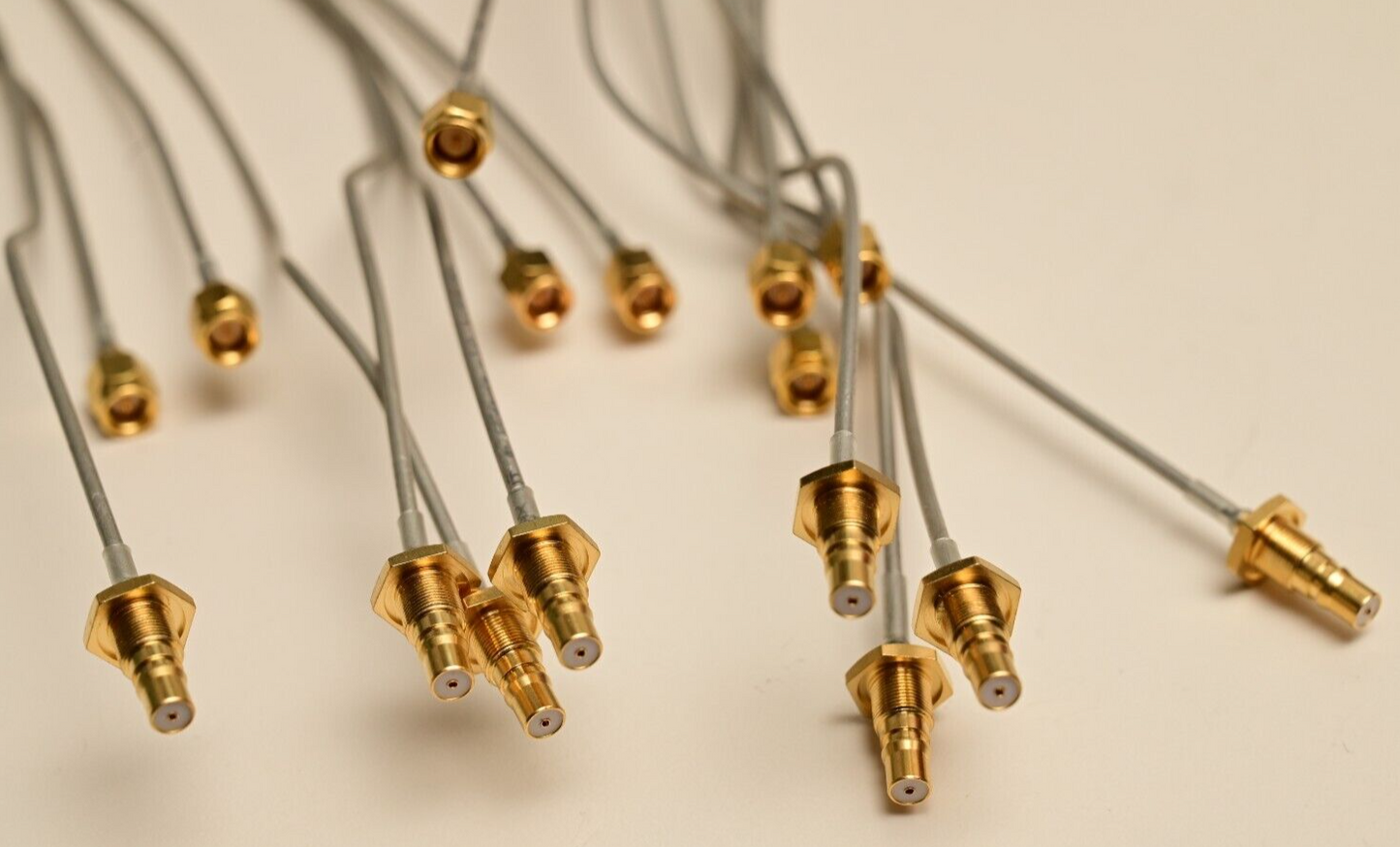 QTY 2 Positronic CBD8W8M00000/AA-759.1 8x RF Connector to SMA/QMA 18" Semi-Rigid
