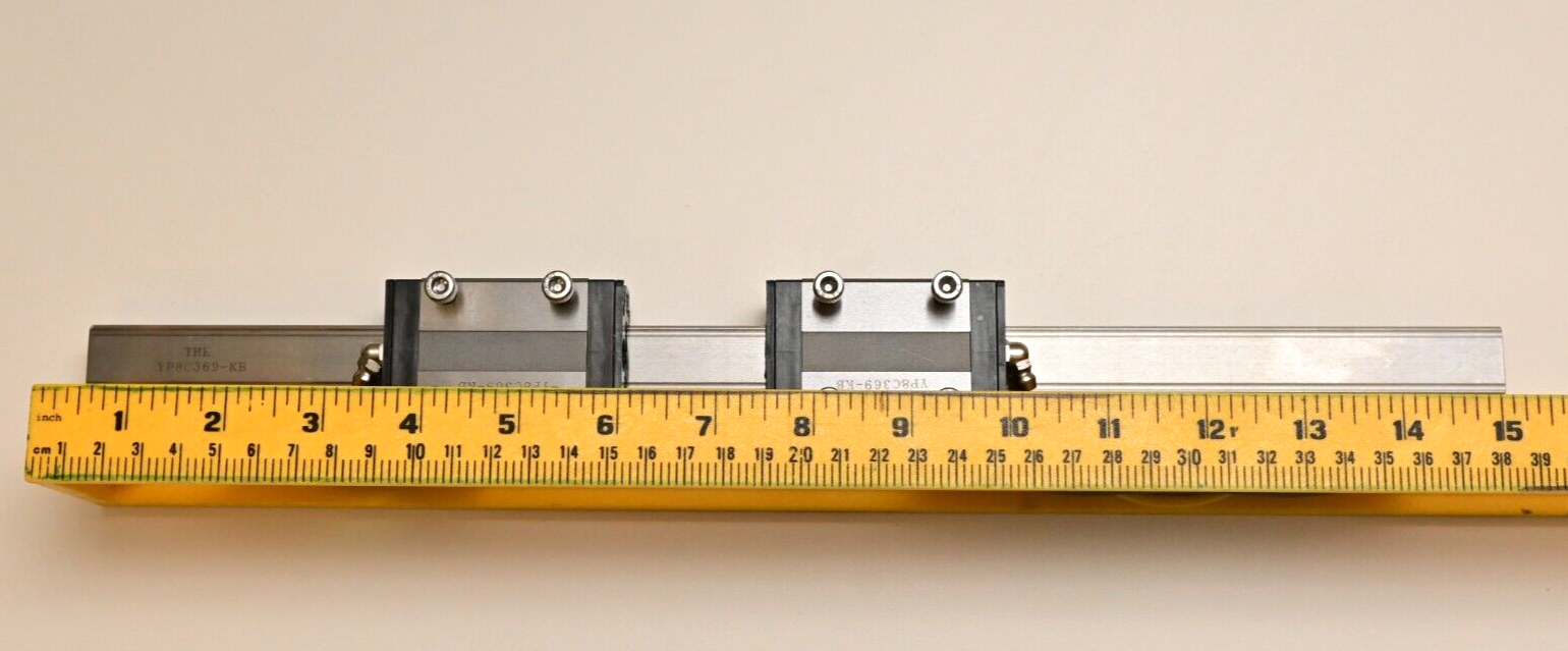 400mm THK Linear Bearing Guide Rail 20mm 2 Blocks SSR20/YP8C369-KB Rear Thread