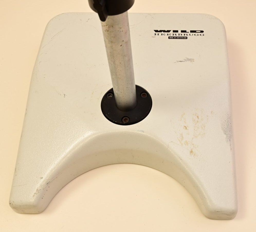 Wild Heerbrugg Stereo Microscope Stand Weighted Base 21" x 30mm Shaft