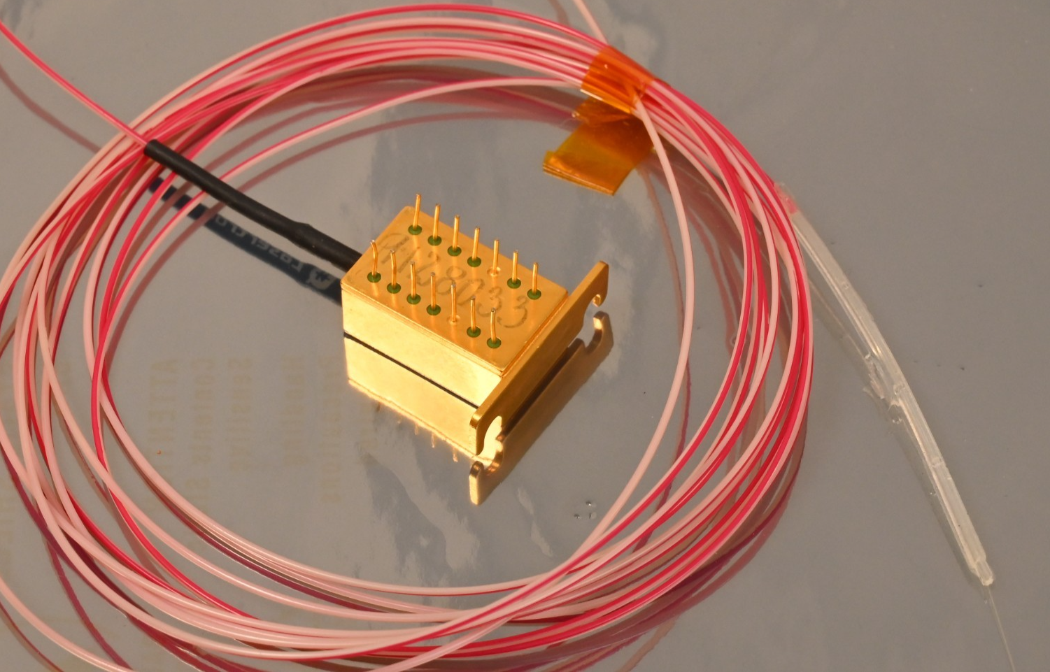 Lasertron Fiber Laser Detector Module QDE075PS02 Gold Plated Case Vintage 1990