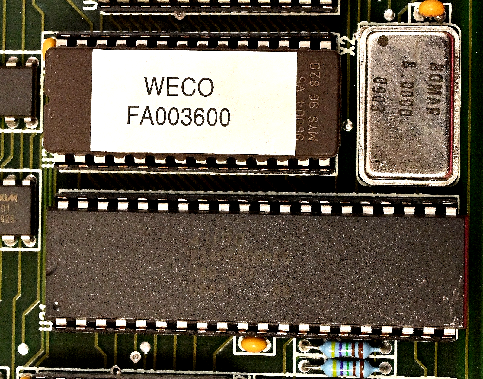 Watthour WECO 2350R PB000503 Zilog Z80 CPU PC Board BB017202 Analog Devices ICs