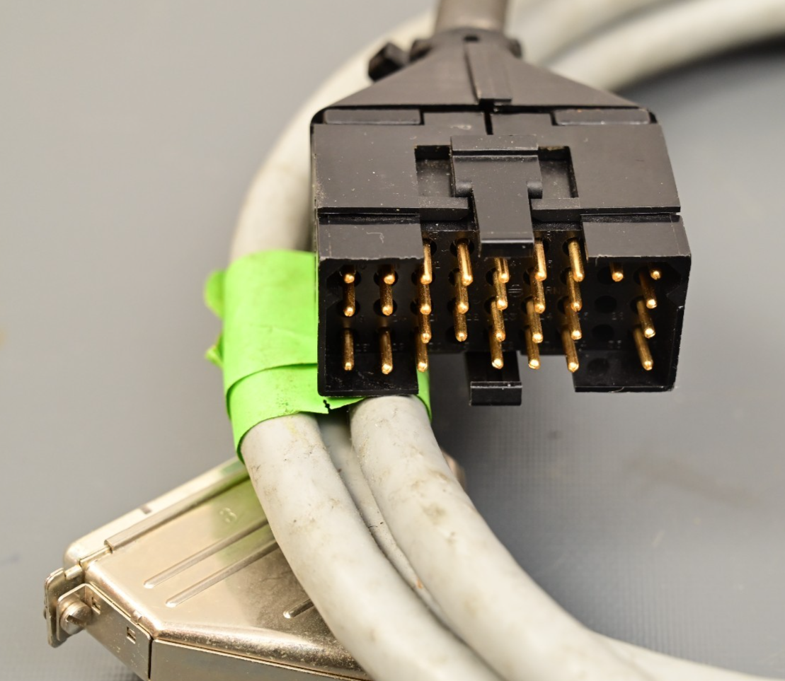 Cable with Burndy Rectangular Military-Style Connector to DB37 Gold Plated 30P