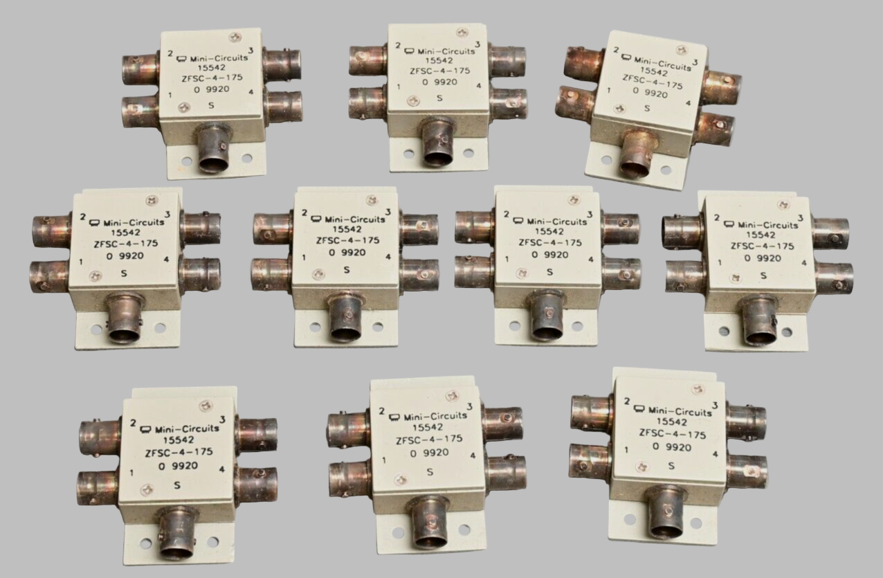 Lot of 10 Mini-Circuits 1:4 Power Splitter Combiner 75 Ohm ZFSC-4-175 BNC