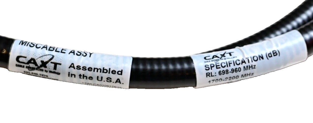 CAXT 6ft RF Coaxial Cable 7-16 DIN-male R/A to 4.3-10 DIN-female JMA *LOW PIM*