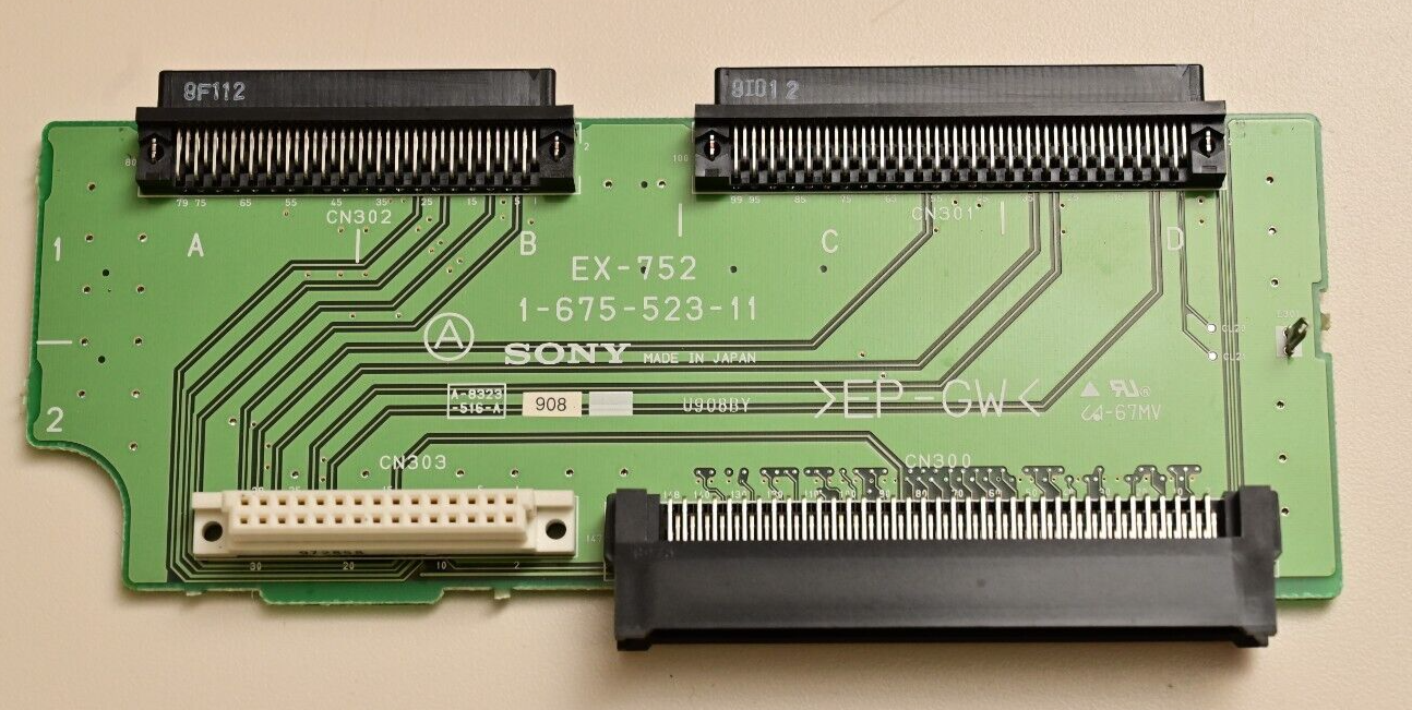 Sony DSR-2000 Pro DV Deck Connector PC Board 1-675-523-11 EX-752