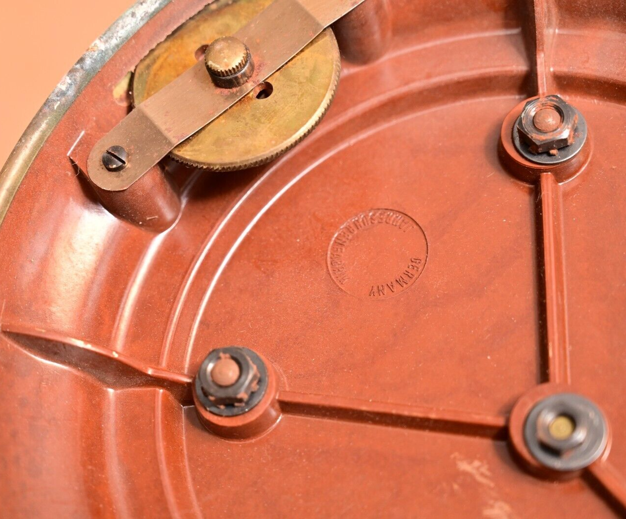 Schatz 400 Day Clock Parts ~1950s Germany Flaking Paint, Decrepit