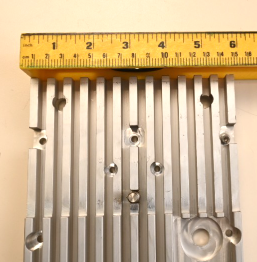 20" x 6" x 1" Machined Aluminum Heatsink Assembly Sciex Mass Spec 7.7 lbs