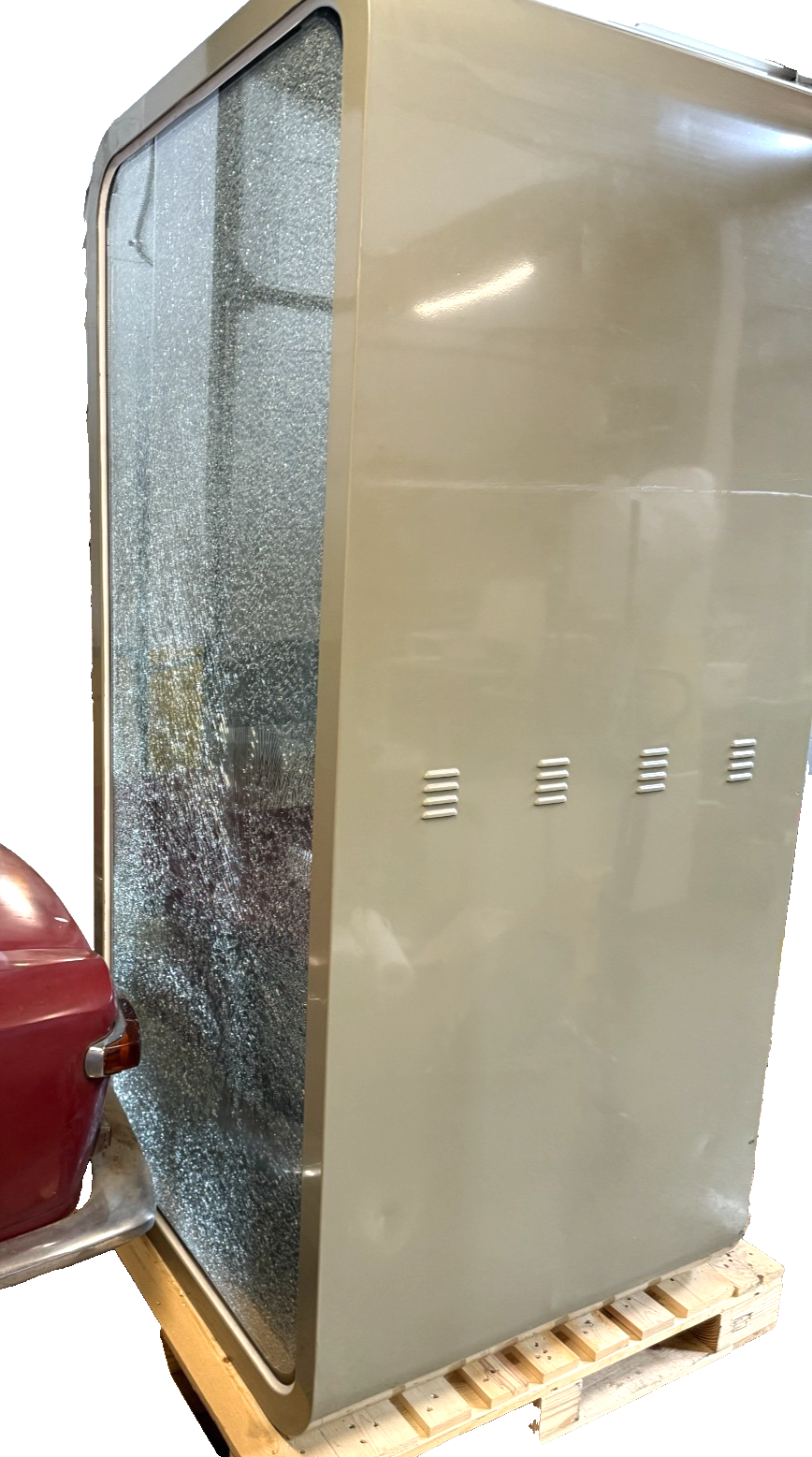 Single Person Office Privacy Booth Soundproof w/Chair/Lighting/Fan Broken Glass