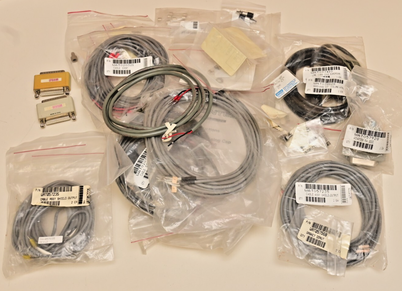 Waters HPLC Spares NOS Cables Fuses Fittings Column Heater Gene Codes SW Keys