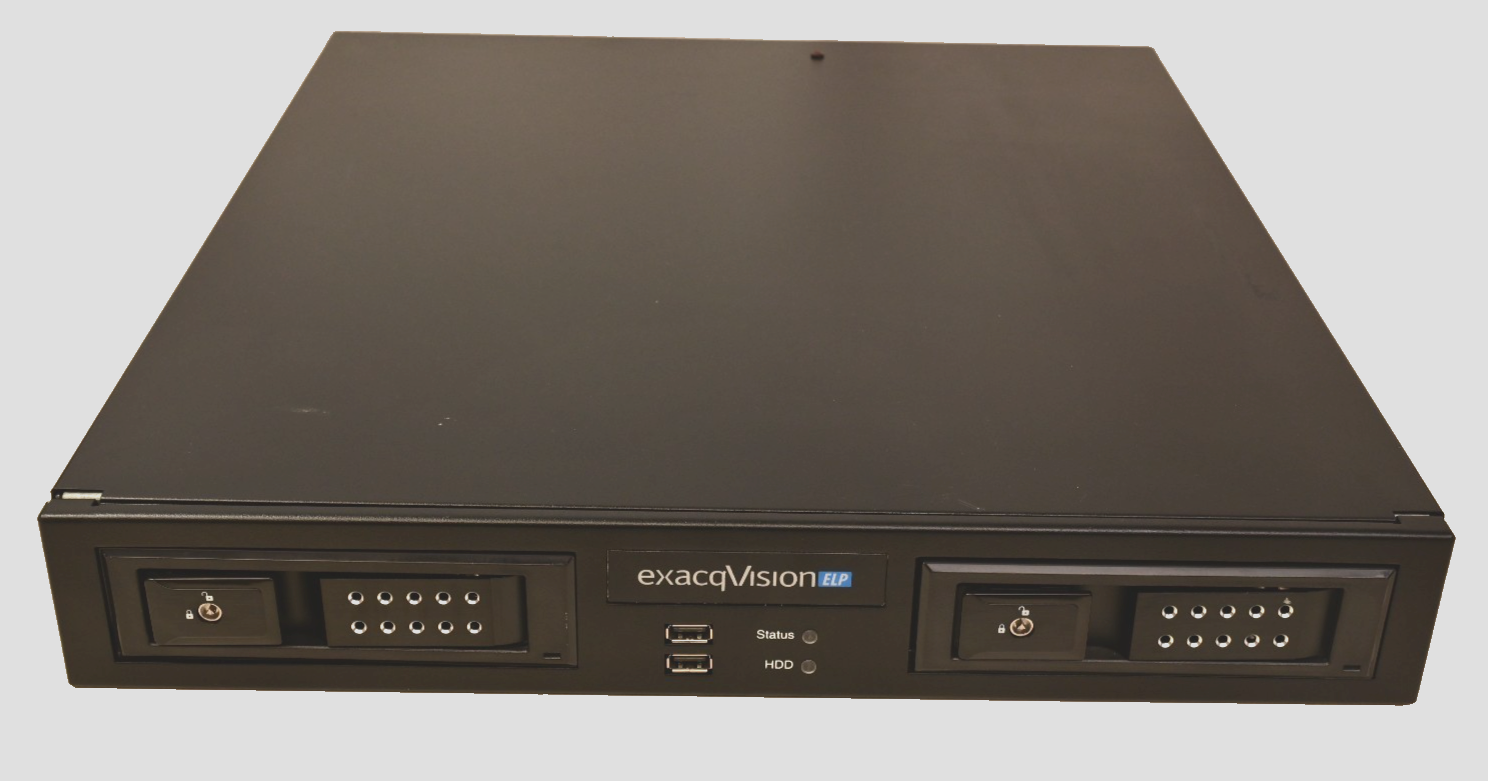 ExacqVision ELP NVR 2x4TB HDD 9-Camera License Exacq 1U Rack Mount IP04-04T-ELPR