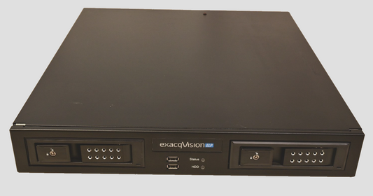 ExacqVision ELP NVR 2x4TB HDD 9-Camera License Exacq 1U Rack Mount IP04-04T-ELPR