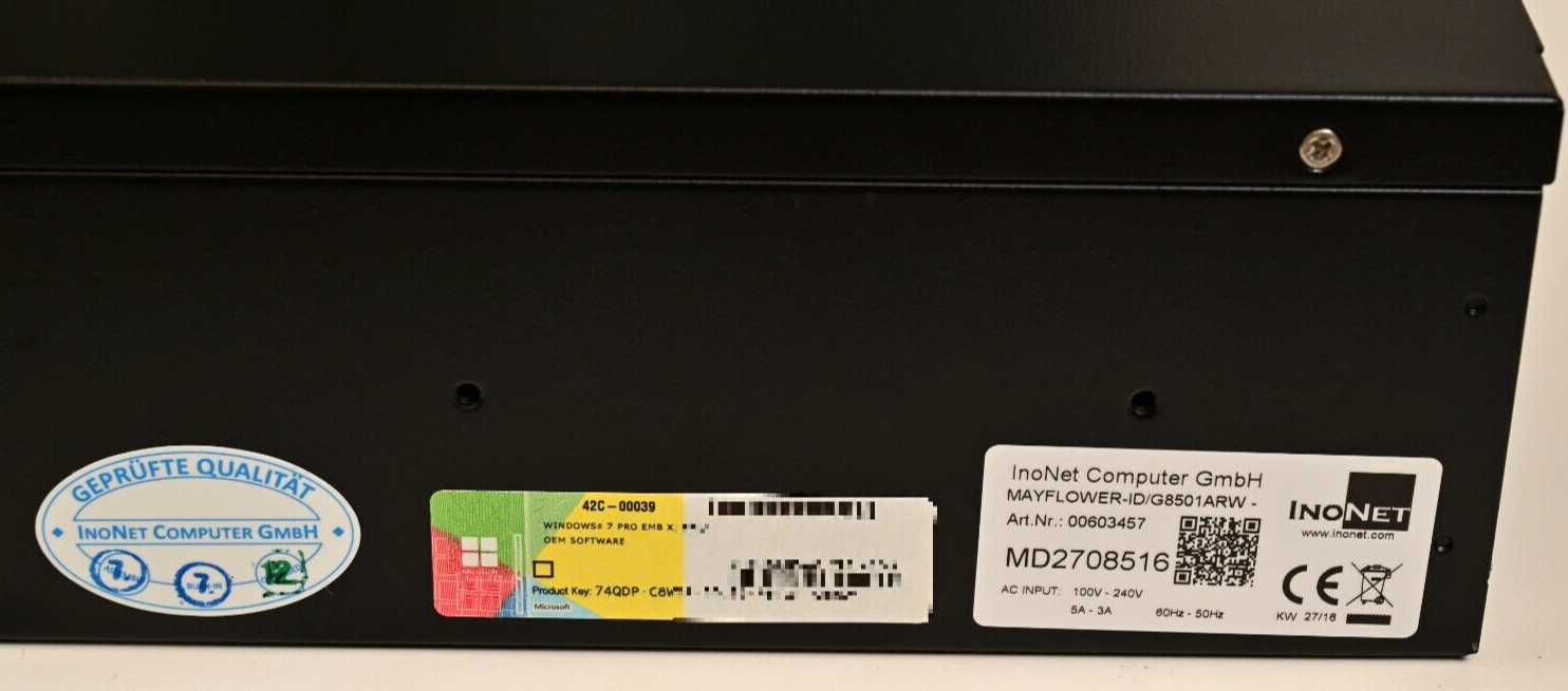 Inonet 2U Industrial PC Mayflower-ID/G8501ARW Advantech AIMB-782 2xSFF RAID GigE