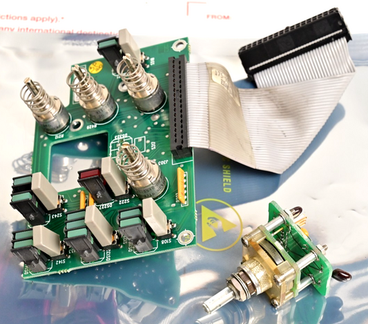 Tektronix 1720 Vectorscope Front Panel PCB Claro 20k Pots LEDs Buttons Tek