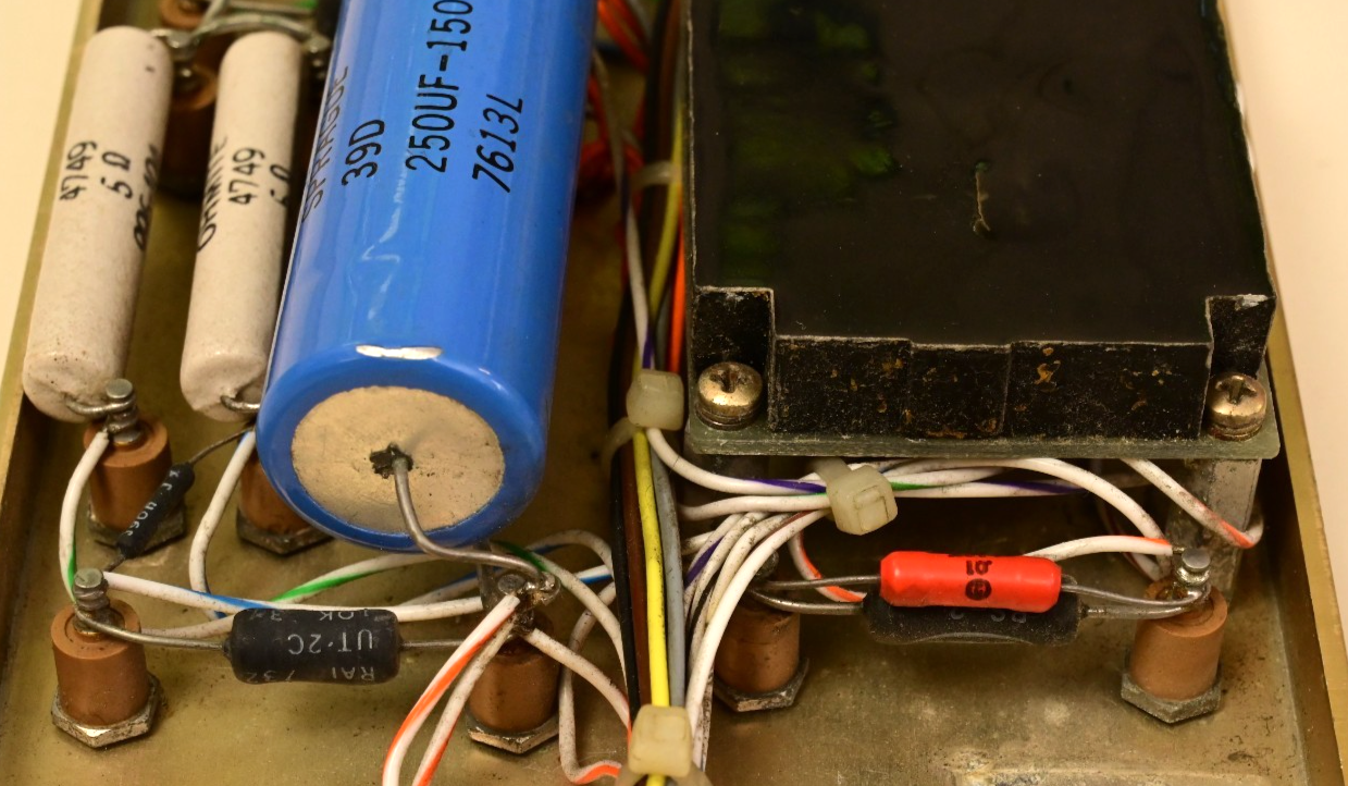 CEA Berkleonics Inverter Internal Parts Vintage Capacitors Sprague 39D Ohmite 5Ω