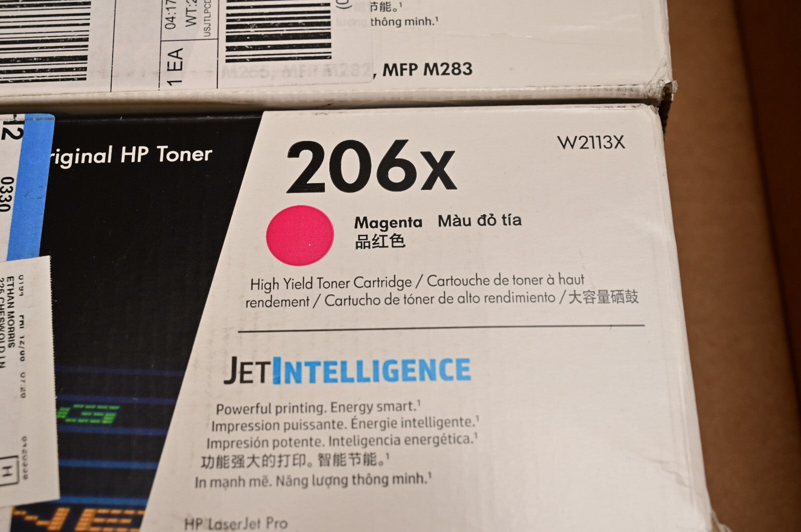HP Laserjet 206X Black & 3-Color Toner EMPTY Toner Cartridges Genuine *EMPTY*