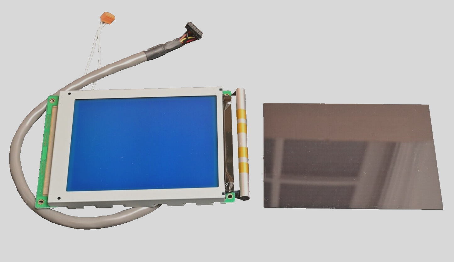 Optrex DMF50174 5.7" LCD Screen 320x240 STN w/ CFL Backlight & Cables Blue/White