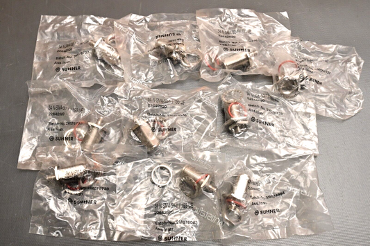 LOT OF 10 HUBER SUHNER N-female/SMA-female Bulkhead Adaptor LIST $145 EACH!