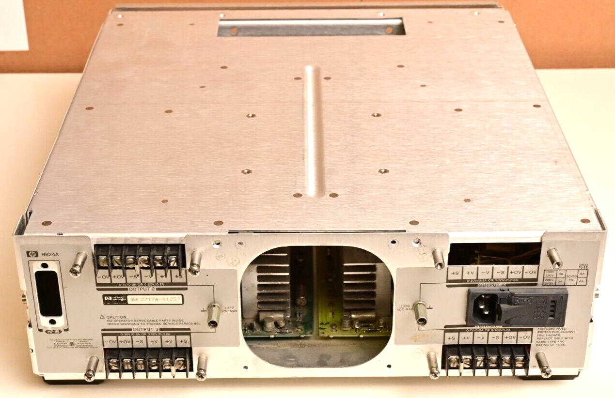 HP 6624A Rack Mount DC Power Supply Main Chassis & 3 P/S Cards for Parts