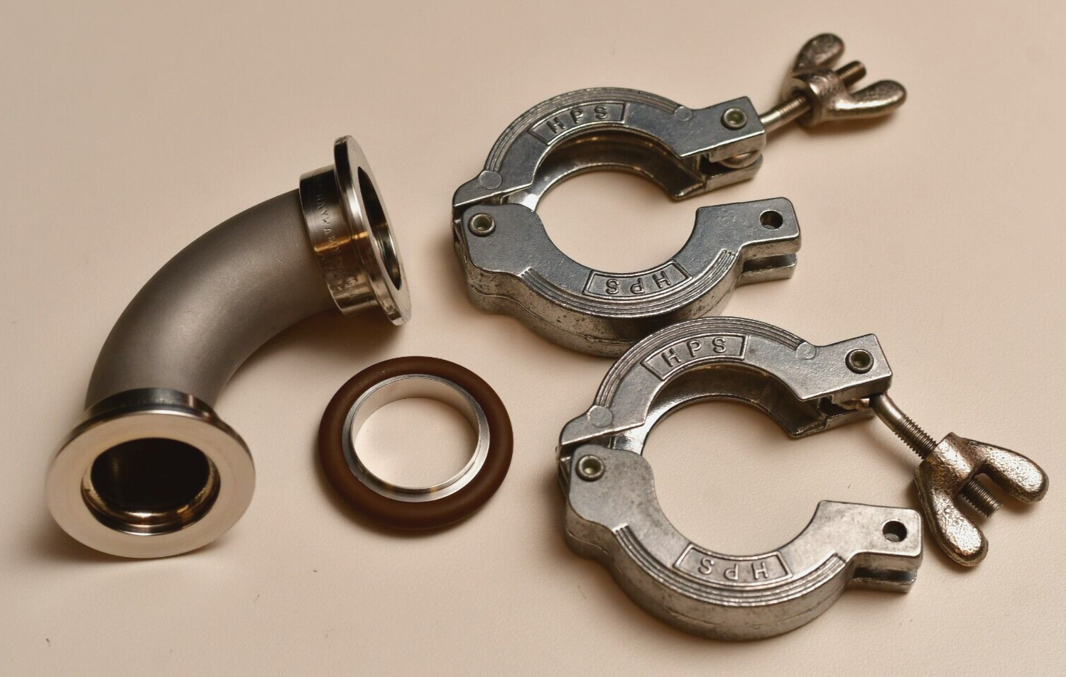 MDC Hayward High Vacuum 90deg Elbow 40mm OD Flange (KN40/NW40) with Alloy Clamps