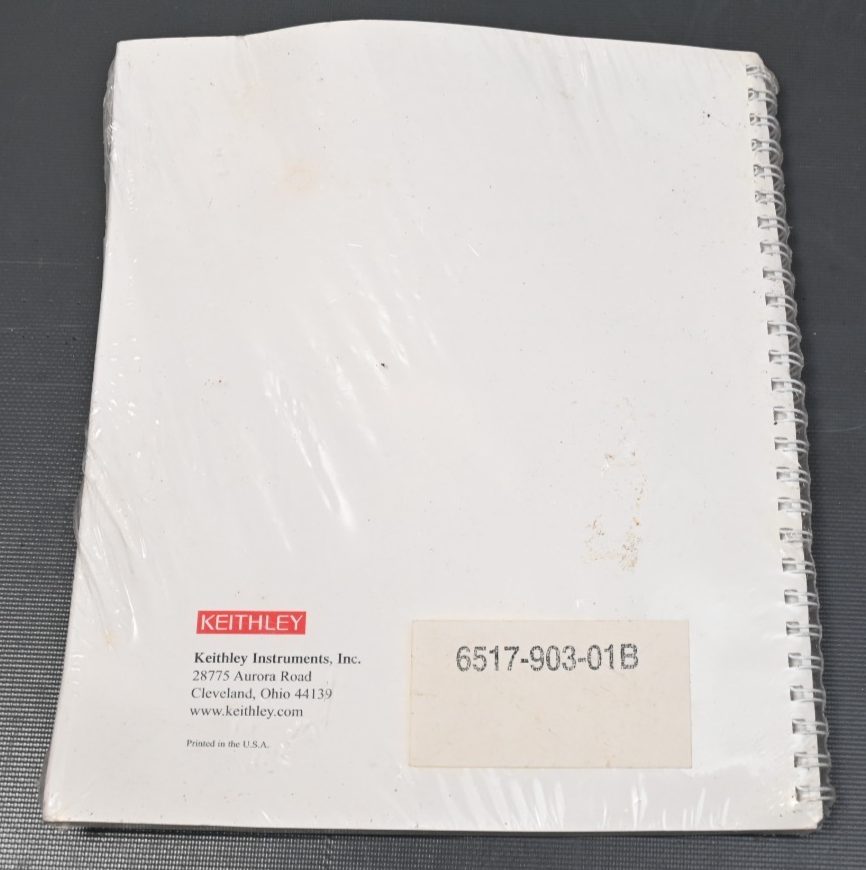 Keithley Model 6517 Electrometer Getting Started Manual Sealed 6517-903-01B