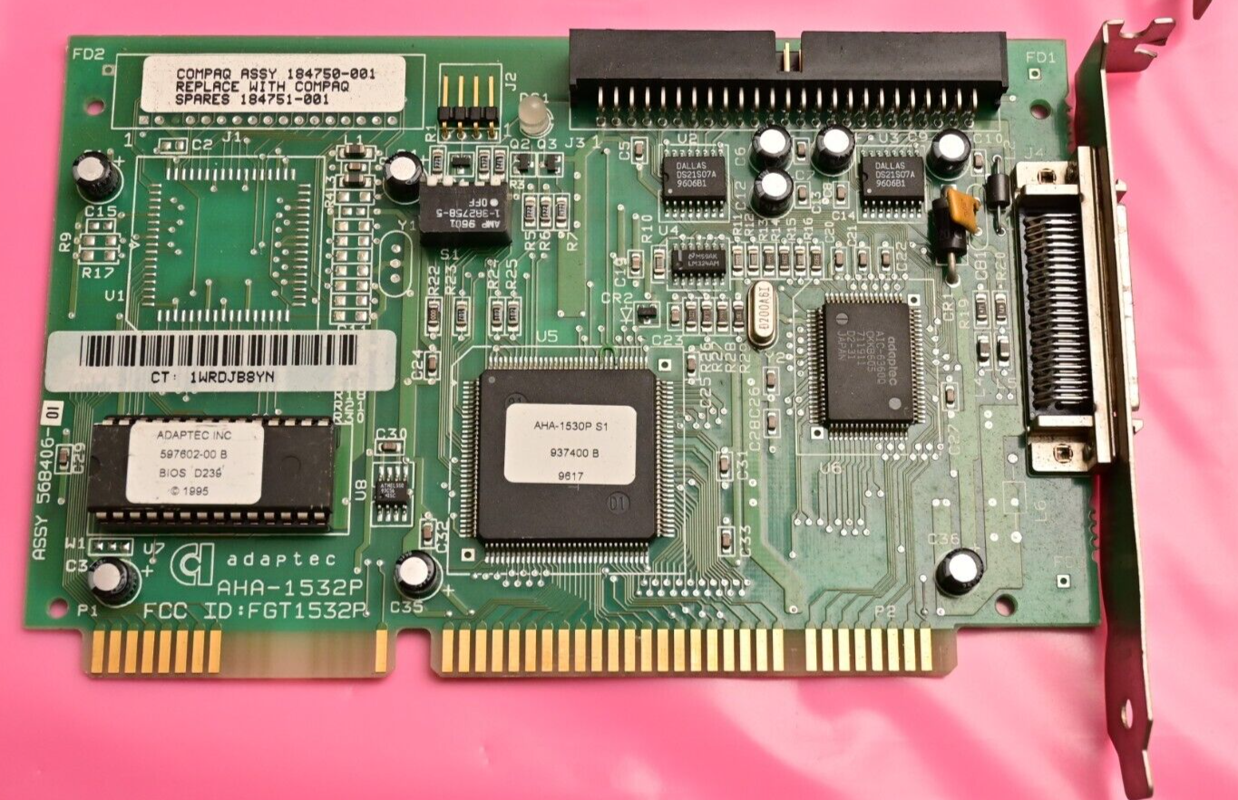 QTY 6 Vintage SCSI Cards ISA PCI Adaptec AHA-2940 AHA-2930 Seagate HP PE Logic