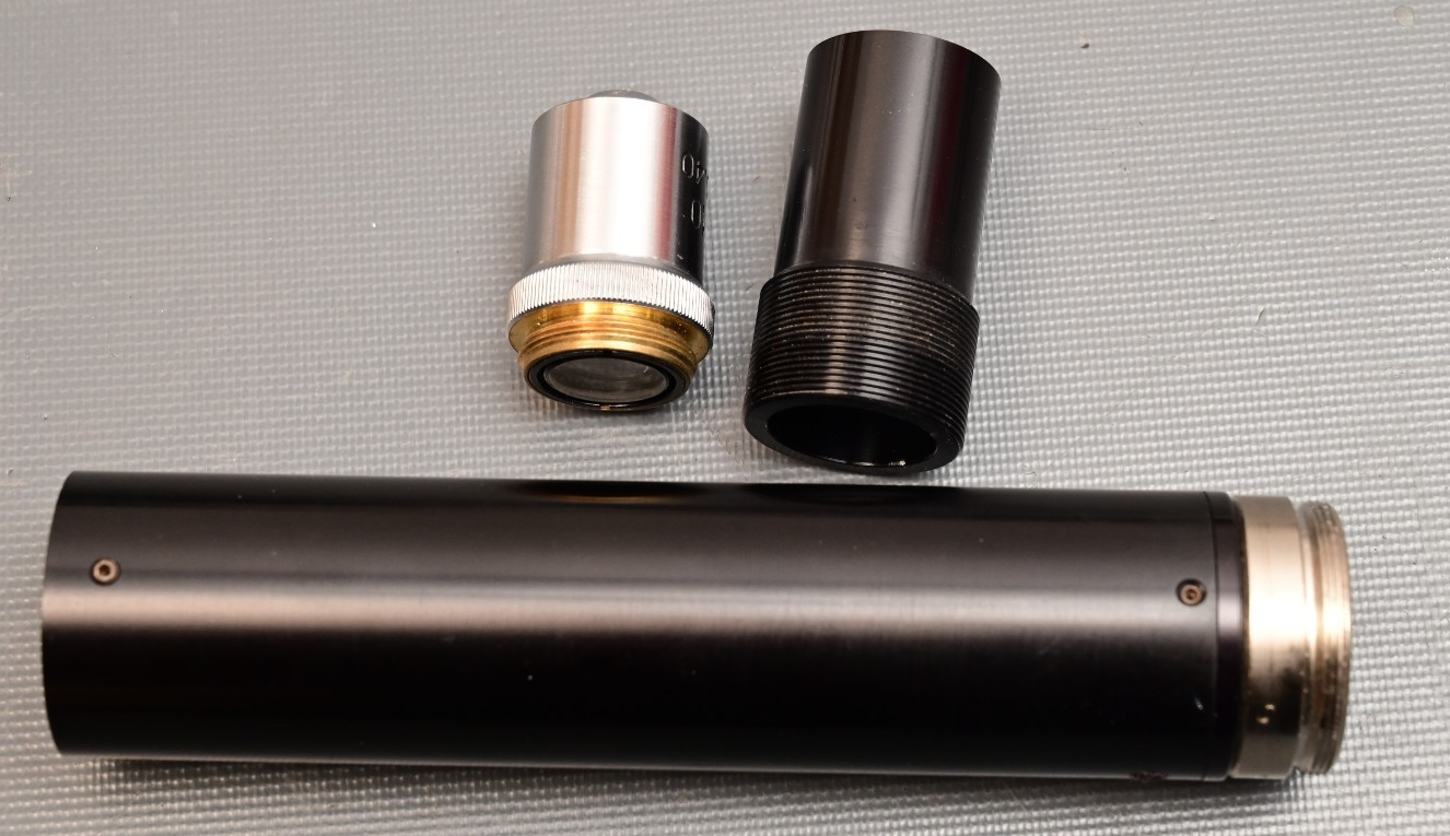 LOMO XB0115 Microscope Objective with Tube Adapter RMS/C-Mount Soviet Lens