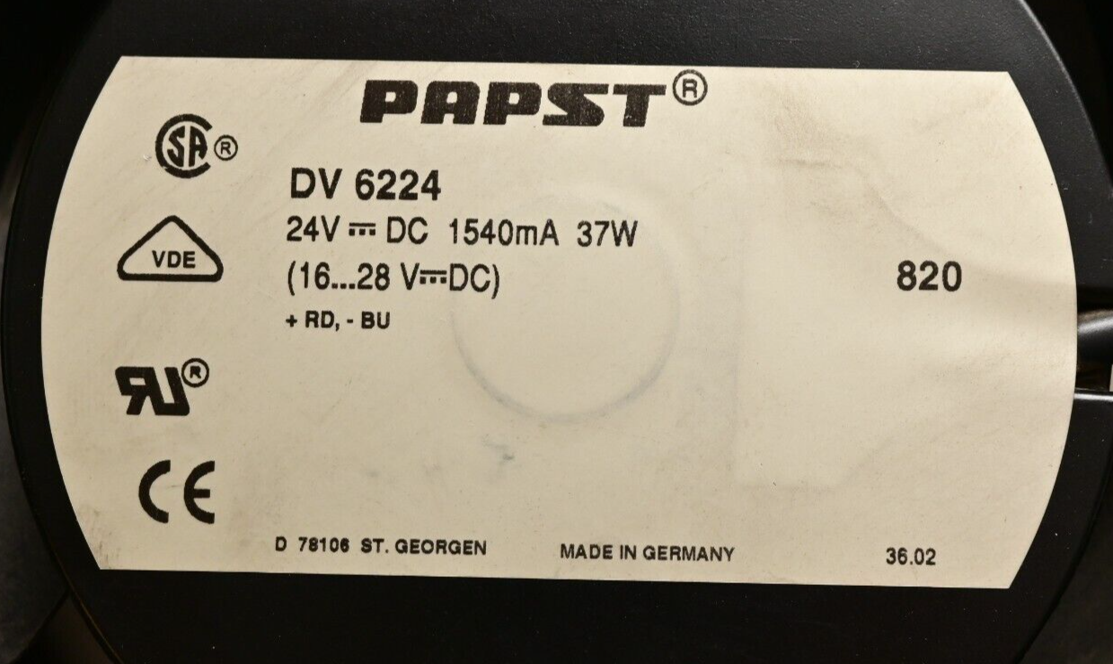 Agilent 6692A Power Supply Fan w/ Grille & Shroud HP/Keysight Papst DV 6224 24V