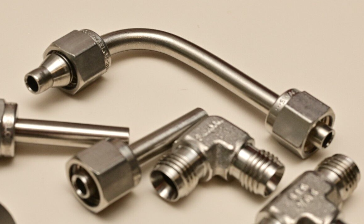 QTY 8 Various Swagelok 3/16" Stainless Steel Fittings Adapters Tee
