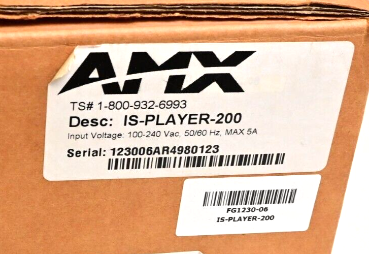 AMX Inspired Signage IS-PLAYER-200 NIB Microsoft Dedicated A/V PC